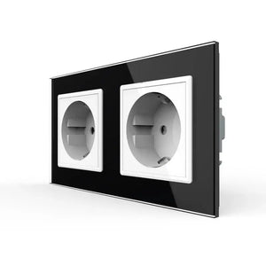 Livolo | Zwart/Wit | SR+SR | Wandcontactdoos Livolo Nederland B.V.