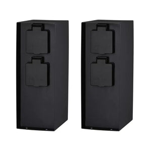 Buiten Wandcontactdoos | Zwart | 4 Stopcontacten | Waterdicht Livolo Nederland B.V.