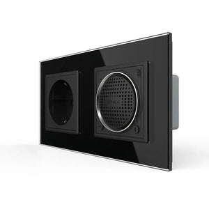 Livolo | Zwart | SR+SR | Wandcontactdoos | Bluetooth speaker Livolo Nederland B.V.