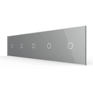 Livolo | Grijs | 1+1+1+1+1 | Glasplaat | Touchschakelaar Livolo Nederland B.V.