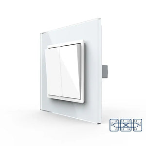 Livolo | Wit | 2 | Aan/Uit | Kruis | Wipschakelaar Livolo Nederland B.V.