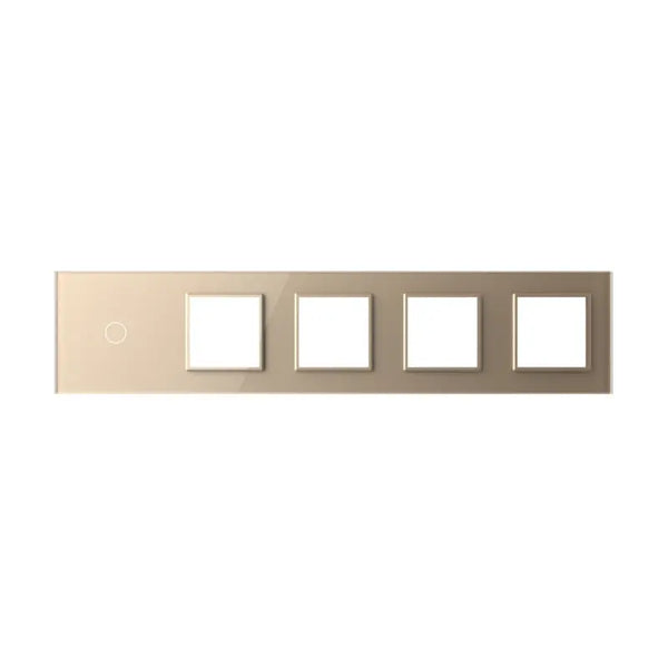 Livolo | Goud | 1+SR+SR+SR+SR | Glasplaat | Combinatie Livolo Nederland B.V.