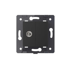 Livolo | Zwart | SR | TV - Female | Blindplaat Livolo Nederland B.V.