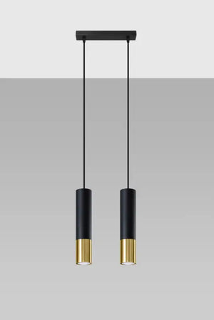 Hanglamp | 2 | Zwart met gouden buitenzijde | Luxe LED Livolo Nederland B.V.