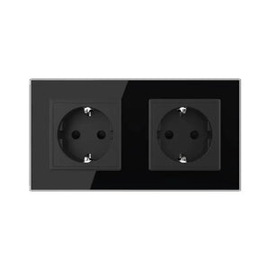 Livolo | Zwart | SR+SR | Wandcontactdoos Livolo Nederland B.V.