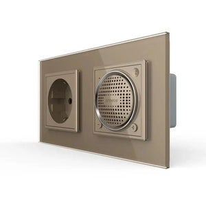 Livolo | Goud | SR+SR | Wandcontactdoos | Bluetooth speaker Livolo Nederland B.V.