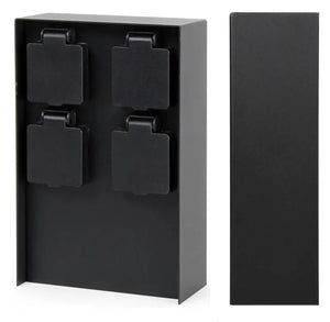 Buiten Wandcontactdoos | Zwart | 4 Stopcontacten | Breed | Waterdicht Livolo Nederland B.V.