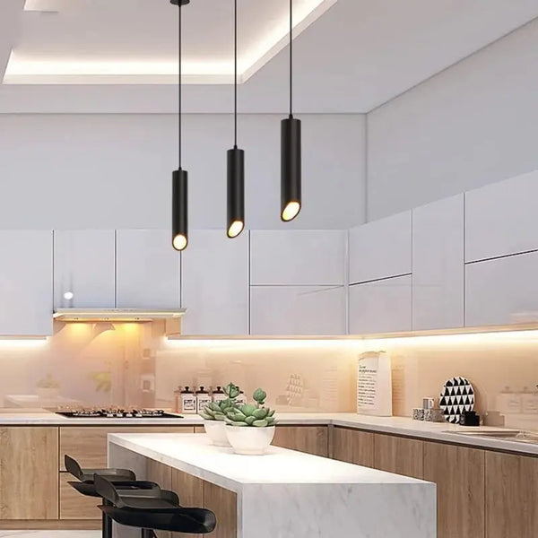 Hanglamp | 3 | Zwart met gouden binnenzijde | Luxe LED Livolo Nederland B.V.