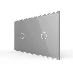 Livolo | Grijs | 1+1 | Glasplaat | Touchschakelaar Livolo Nederland B.V.