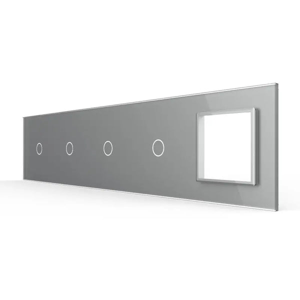 Livolo | Grijs | 1+1+1+1+SR | Glasplaat | Touchschakelaar Livolo Nederland B.V.