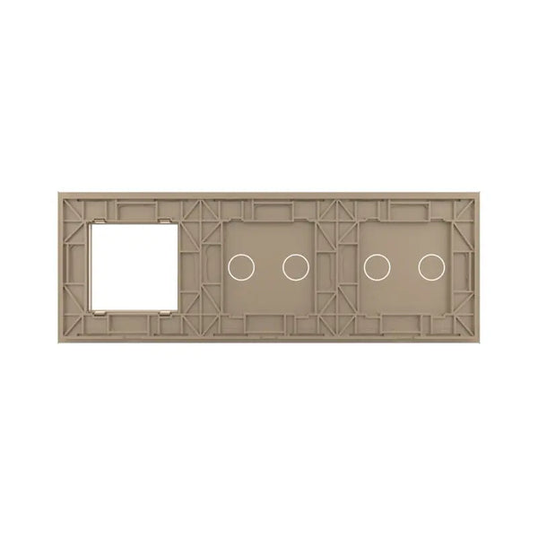 Livolo | Goud | 2+2+SR | Glasplaat | Combinatie Livolo Nederland B.V.