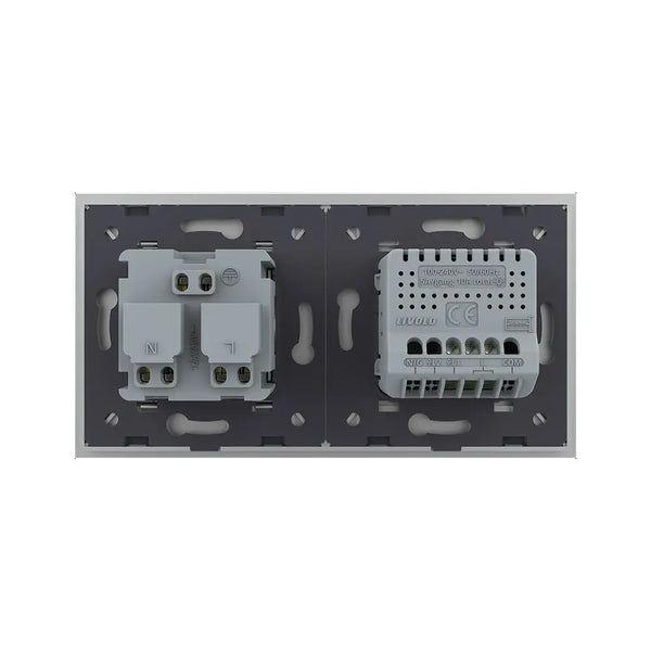 Livolo | Grijs | 1+SR | Aan/Uit | Schakelaar | Wandcontactdoos | France Livolo Nederland B.V.