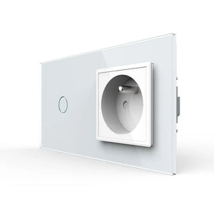 Livolo | Wit | 1+SR | Aan/Uit | Schakelaar | Wandcontactdoos | France Livolo Nederland B.V.