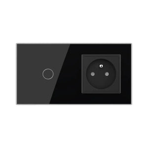 Livolo | Zwart | 1+SR | Aan/Uit | Schakelaar | Wandcontactdoos | France Livolo Nederland B.V.