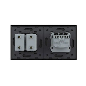 Livolo | Noir | SR+SR | Prise murale | Chargeur USB + USB Livolo Nederland B.V.