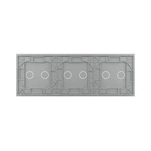 Livolo | Gris | 2+2+2 | Assiette en verre | Interrupteur tactile Livolo Nederland B.V.