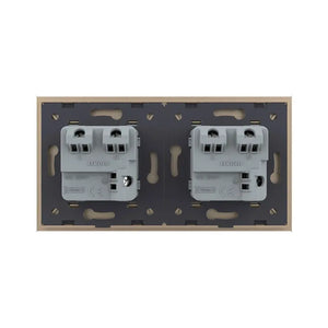 Livolo | Goud | SR+SR | Wandcontactdoos | Zonder randaarde Livolo Nederland B.V.