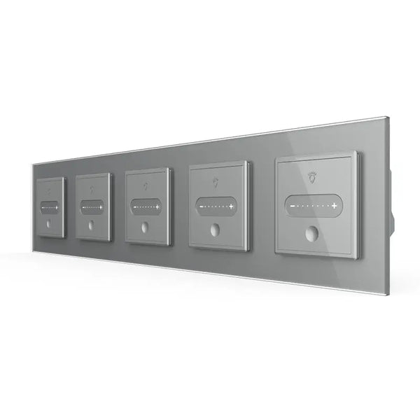 Livolo | Grijs | SR+SR+SR+SR+SR | Slide-Dimmer | Smart Home Livolo Nederland B.V.