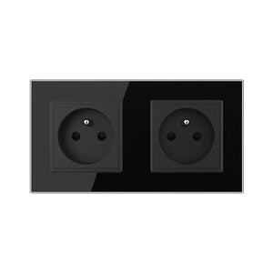 Livolo | Zwart | SR+SR | Wandcontactdoos | Type FR Livolo Nederland