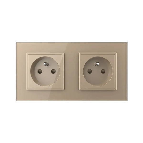 Livolo | Goud | SR+SR | Wandcontactdoos | Type FR Livolo Nederland