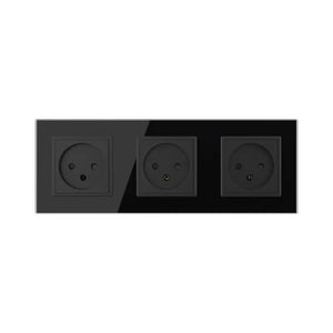 Livolo | Zwart | SR+SR+SR | Wandcontactdoos | Zonder randaarde Livolo Nederland B.V.