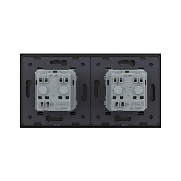Livolo | Zwart | SR+SR | Wandcontactdoos | Type FR Livolo Nederland