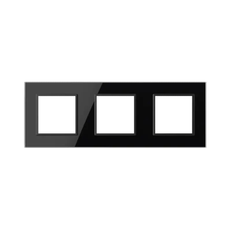 Construisez-le vous-même | Noir | Cadre de recouvrement SR+SR+SR Livolo Nederland B.V.