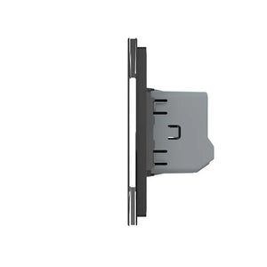 Livolo | Noir | RS+1 | Marche/Arrêt | Prise murale + Chargeur USB-C | Commutateur Livolo Nederland B.V.