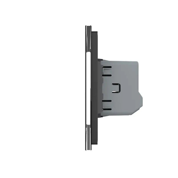 Livolo | Zwart | SR+1 | Aan/Uit | Wandcontactdoos + USB-C Oplader | Schakelaar Livolo Nederland B.V.