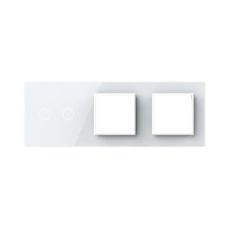 Construisez-le vous-même | Blanc | Cadre de recouvrement 2+SR+SR Livolo Nederland B.V.