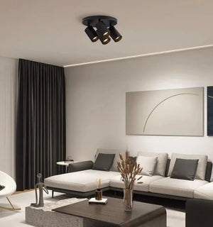 Plafondlamp | Zwart | 4 | LED spot | Rond | Verstelbaar Livolo Nederland B.V.