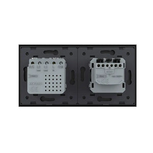 Livolo | Zwart | SR+SR | Wandcontactdoos | USB type C oplader Livolo Nederland B.V.