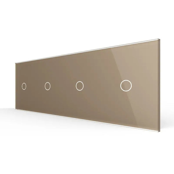 Livolo | Goud | 1+1+1+1 | Glasplaat | Touchschakelaar Livolo Nederland B.V.