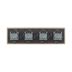 Livolo | Goud | SR+SR+SR+SR | Wandcontactdoos Livolo Nederland B.V.