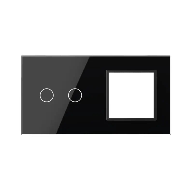 Construisez-le vous-même | Noir | Cadre de recouvrement 2+SR Livolo Nederland B.V.
