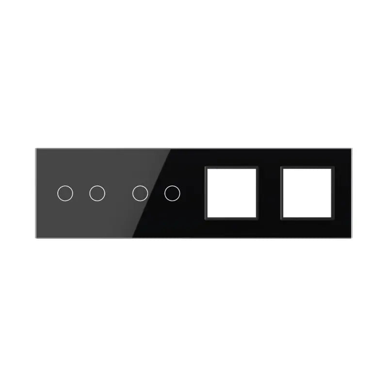 Construisez-le vous-même | Noir | Cadre de recouvrement 2+2+SR+SR Livolo Nederland B.V.
