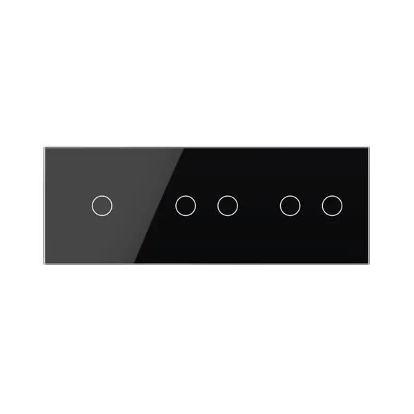 Livolo | Zwart | 1+2+2 | Glasplaat | Touchschakelaar Livolo Nederland B.V.