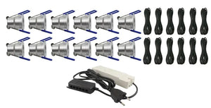 Complete Veranda Set | Deluxe 1 | Veranda verlichting 12V | Plug and Play | 12 Inbouwspots | Niet dimbaar Livolo Nederland