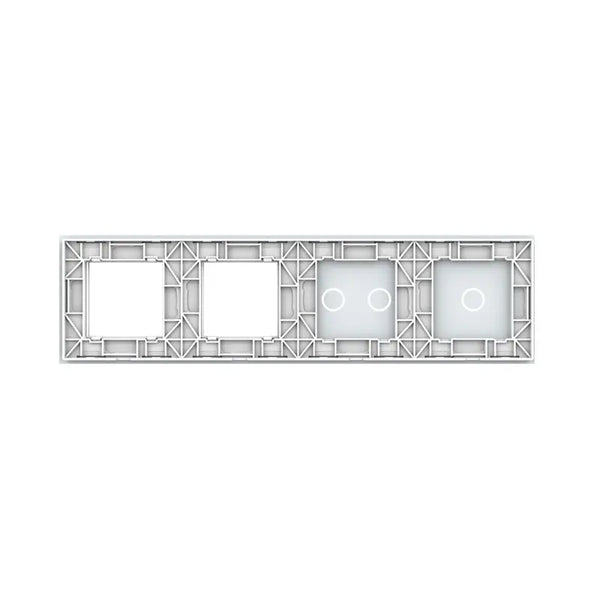 Livolo | Wit | 1+2+SR+SR | Glasplaat | Combinatie Livolo Nederland B.V.