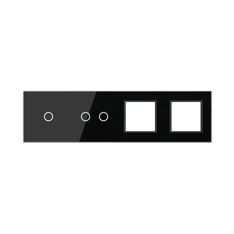 Construisez-le vous-même | Noir | Cadre de recouvrement 1+2+SR+SR Livolo Nederland B.V.