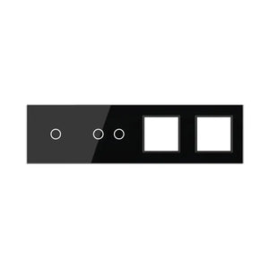 Zelf samenstellen | Zwart | Afdekraam 1+2+SR+SR Livolo Nederland B.V.