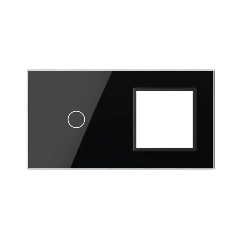 Construisez-le vous-même | Noir | Cadre de recouvrement 1+SR Livolo Nederland B.V.