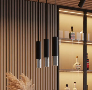 Hanglamp | 3 | Zwart met zilveren buitenzijde | Luxe LED Livolo Nederland B.V.