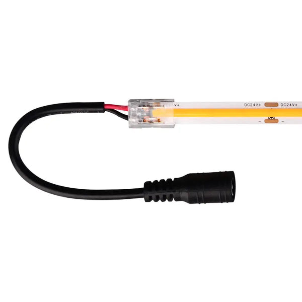 Voeding aansluiting | COB ledstrip | 8mm | 24V | Plug and Play | Male | 15cm kabel Livolo Nederland