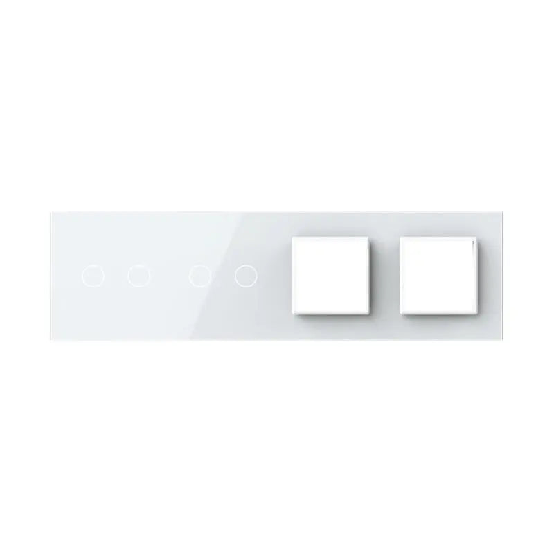 Construisez-le vous-même | Blanc | Cadre de recouvrement 2+2+SR+SR Livolo Nederland B.V.