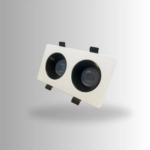 Inbouwspot | Wit/Zwart | 2 | LED | Kantelbaar en Richtbaar | Vierkant Livolo Nederland B.V.
