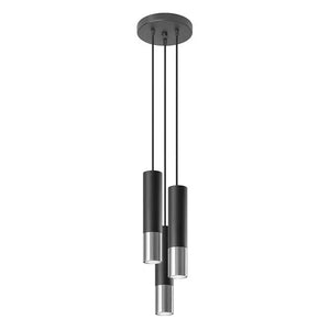 Hanglamp | 3 | Zwart met zilveren buitenzijde | Rond | Luxe LED Livolo Nederland B.V.