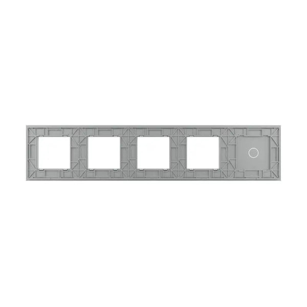 Livolo | Grijs | 1+SR+SR+SR+SR | Glasplaat | Combinatie Livolo Nederland B.V.