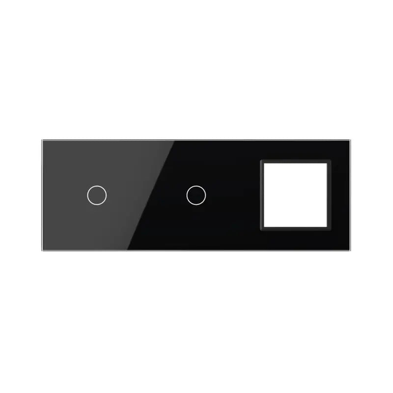 Construisez-le vous-même | Noir | Cadre de recouvrement 1+1+SR Livolo Nederland B.V.
