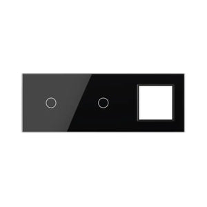 Zelf samenstellen | Zwart | Afdekraam 1+1+SR Livolo Nederland B.V.